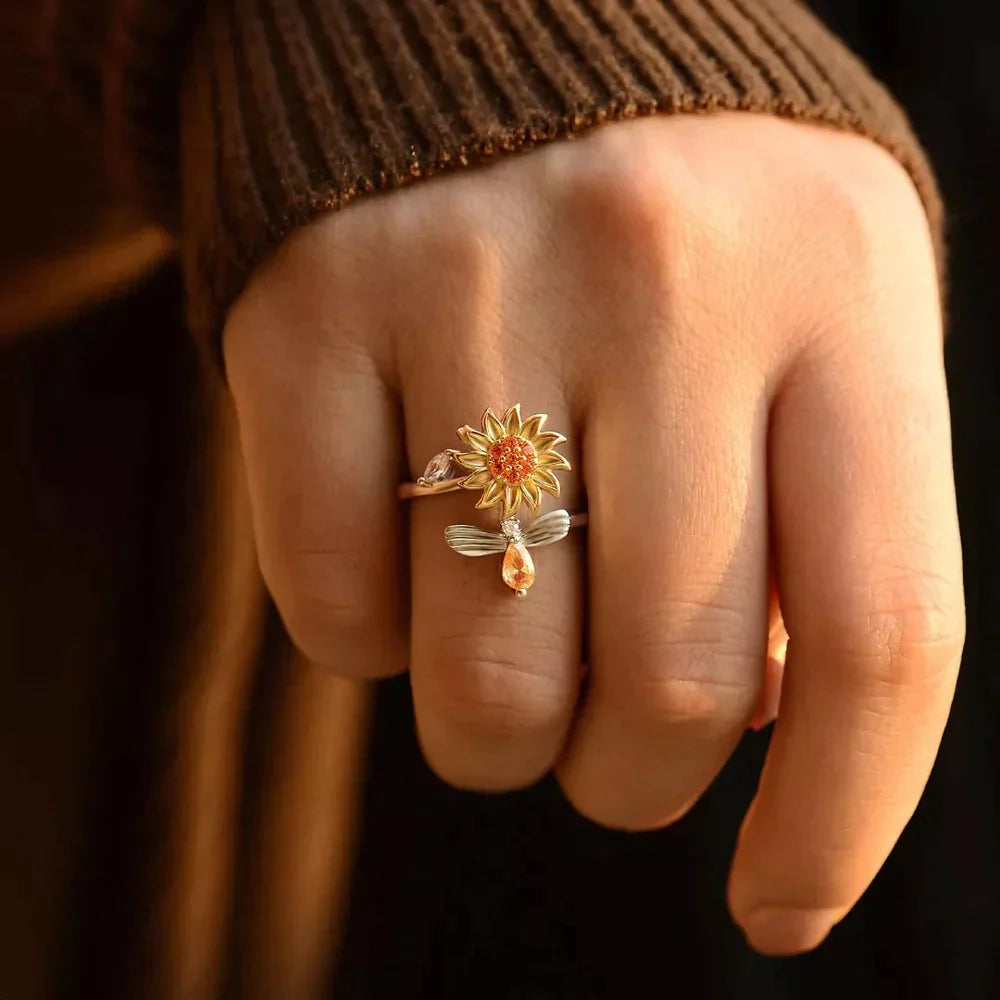 Anillo Girasol Giratorio🌻